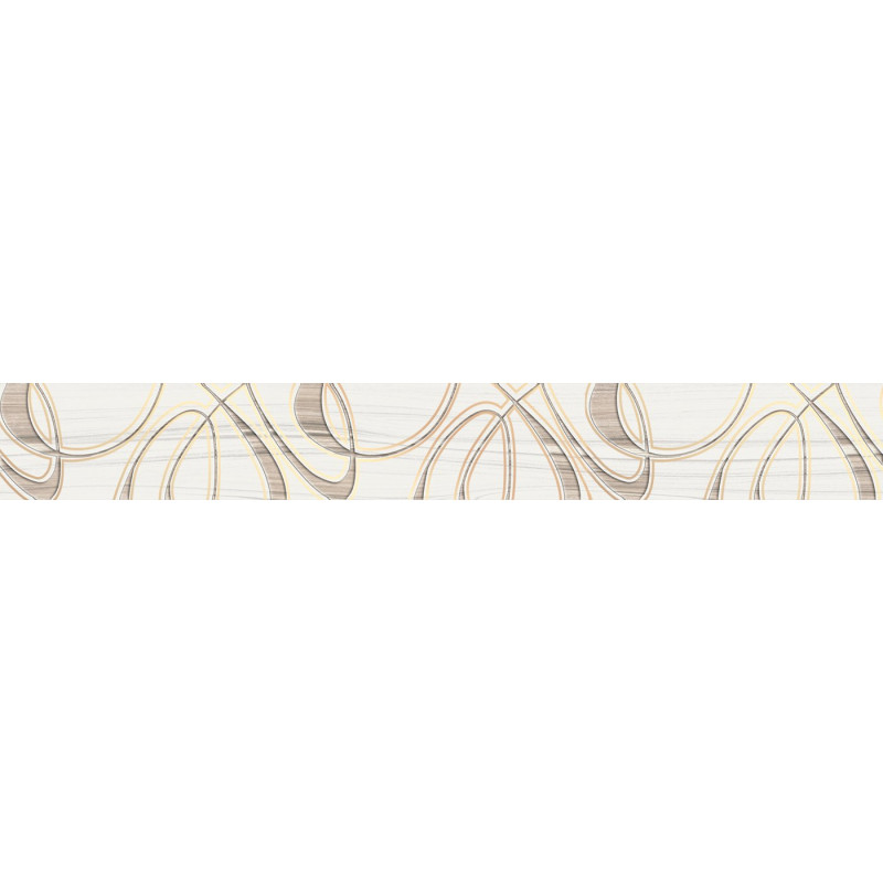 Бордюр глянцевый под дерево ALMA ceramica Плессо светло-бежевый 6,7×50 (BWU53PLS004)
