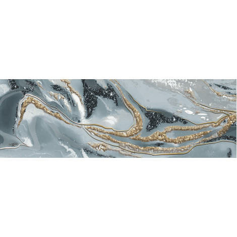 Декор глянцевый с абстрактным рисунком ALMA ceramica Тори серый 20×60 (DWA11TOR616)