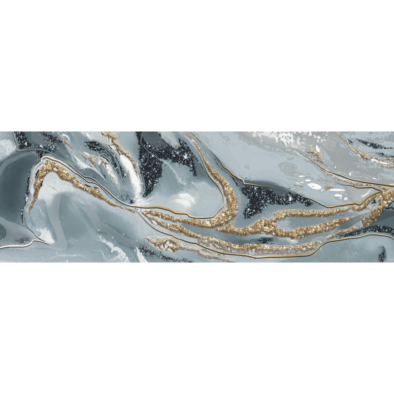 Декор глянцевый с абстрактным рисунком ALMA ceramica Тори серый 20×60 (DWA11TOR616)