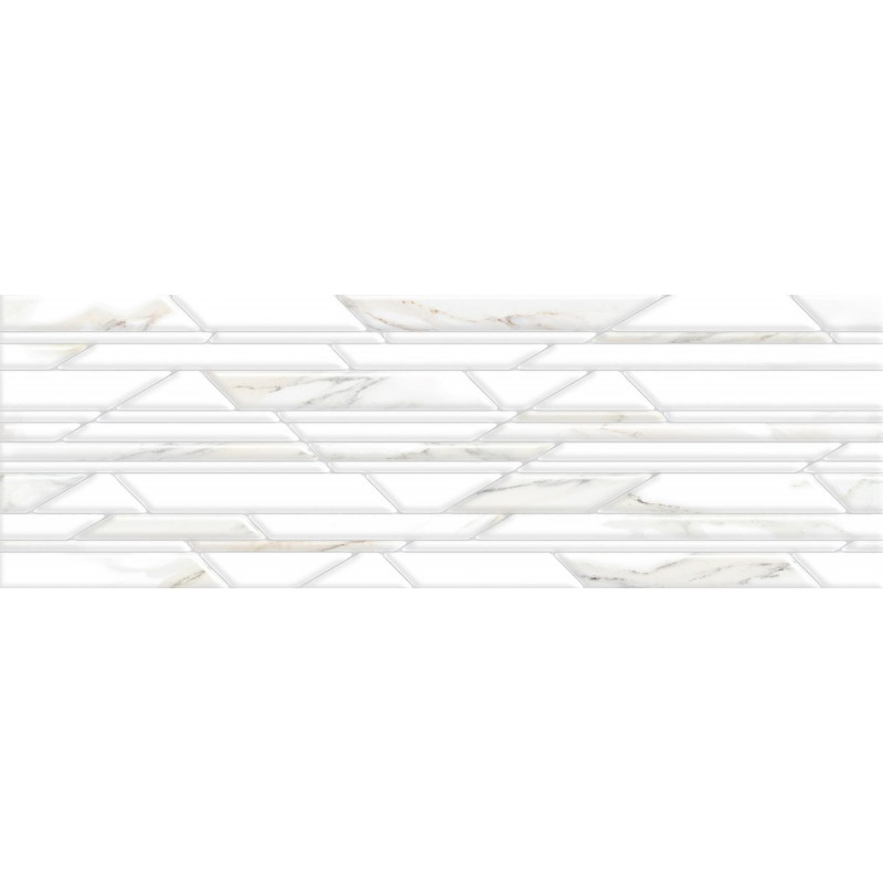 Плитка глянцевая под мрамор ALMA ceramica Натива белый 20×60 (TWA11NAT014)