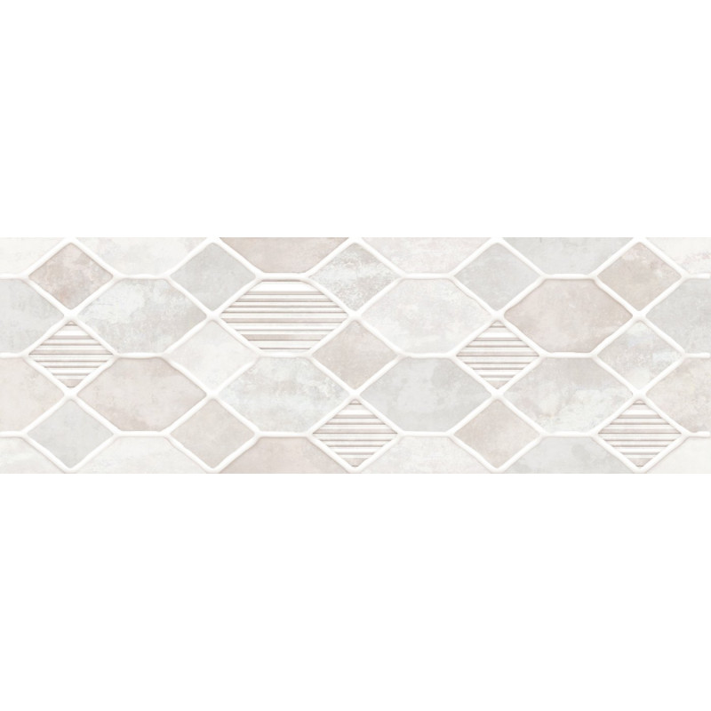 Плитка глянцевая под бетон ALMA ceramica Роксана белый 20×60 (TWA11RXN404)