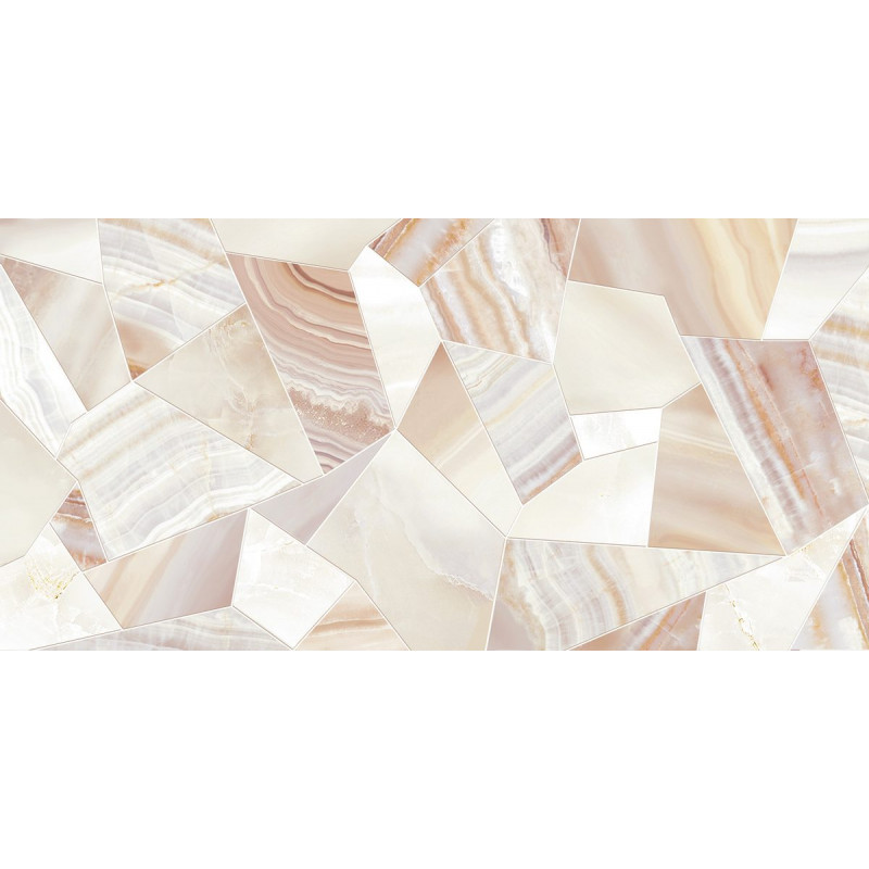 Плитка глянцевая под оникс ALMA ceramica Бергамо белый 24,9×50 (TWU09BGM014)