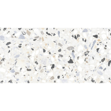 Плитка глянцевая терраццо ALMA ceramica Бильбао белый 24,9×50 (TWU09BLB004)