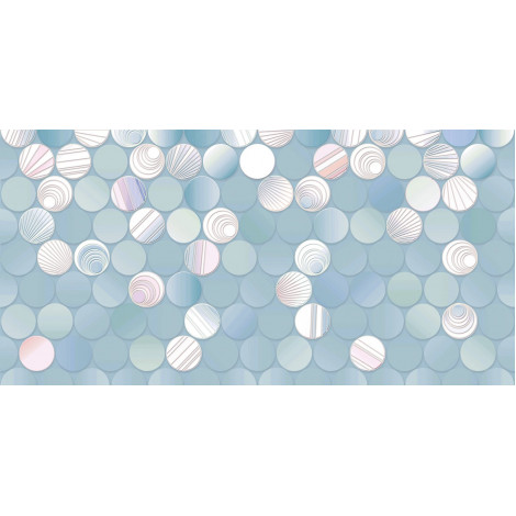 Плитка глянцевая с геометрическим рисунком ALMA ceramica Болле голубой 24,9×50 (TWU09BOL026)