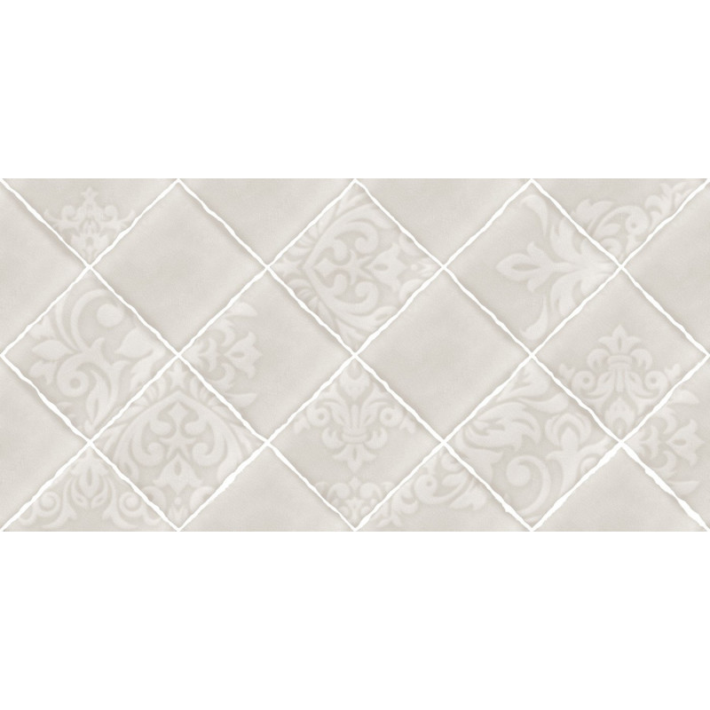 Плитка глянцевая с орнаментом ALMA ceramica Брента белый 24,9×50
