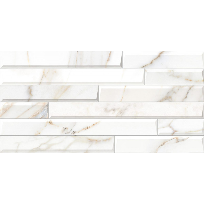 Плитка глянцевая под оникс ALMA ceramica Невада белый 24,9×50 (TWU09NVD014)