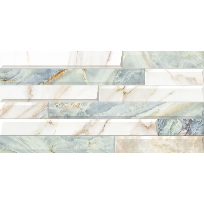Плитка глянцевая под оникс ALMA ceramica Невада светло-серый 24,9×50 (TWU09NVD616)