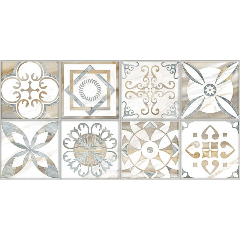 Плитка глянцевая под мрамор ALMA ceramica Варадеро белый 24,9×50 (TWU09VRD014)