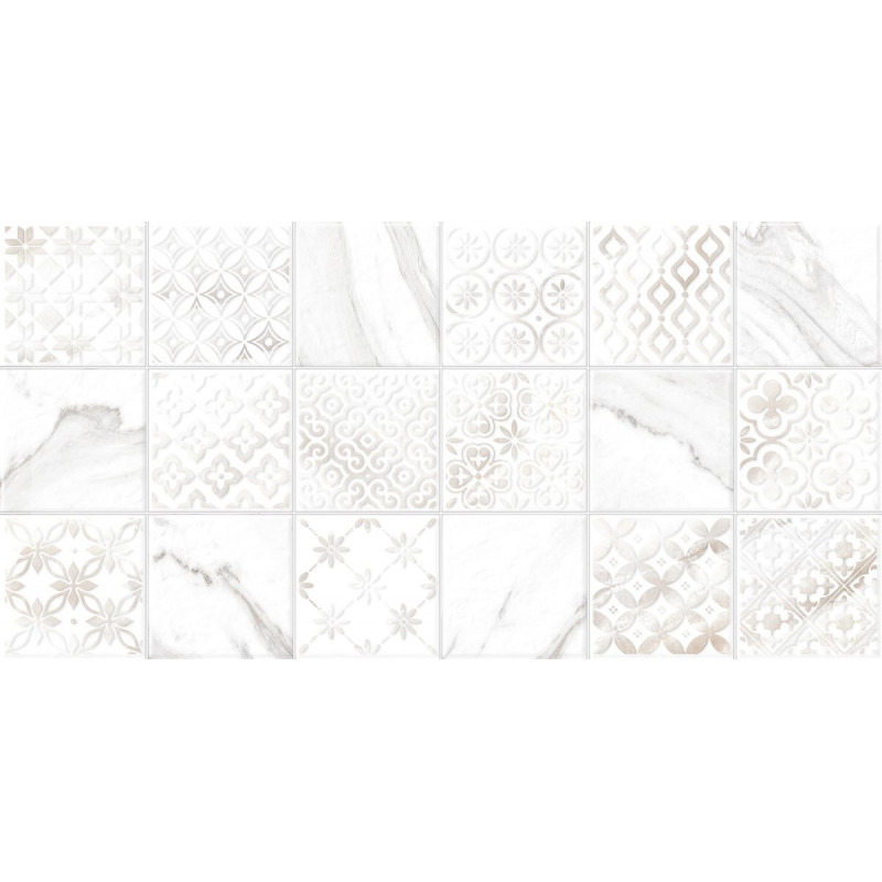 Плитка глянцевая под мрамор ALMA ceramica Фреско белый 24,9×50 (TWU2550FRC17)