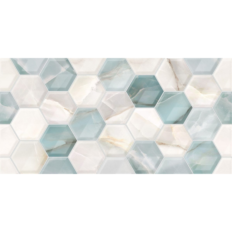 Плитка глянцевая под мрамор ALMA ceramica Мэритайм светло-серый 24,9×50 (TWU2550MRM16)