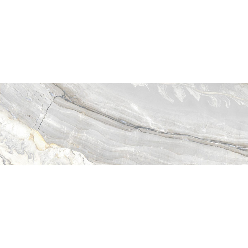 Плитка глянцевая под камень ALMA ceramica Мэджик светло-серый 30×90 (TWU93MGC64R)